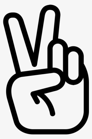 Hand Peace Icon - Hand Peace Sign Png