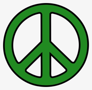 Cartoon Peace Sign Hand - Peace Symbol Green