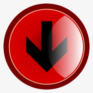 Redbutton Downarrow - Red Down Arrow Clipart