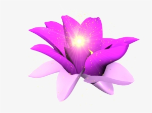 Share This Image - Glowing Purple Flower Png