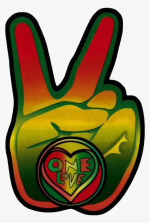 Rastas Clipart Peace Finger - Peace Symbol In Bob Marley Colours