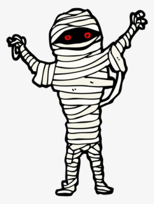 Mummy - 0shares - Halloween Mummy Cartoon Greeting Card