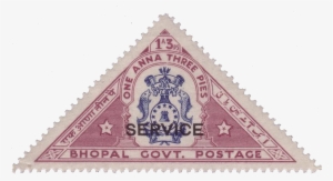 Bhopal Govt Postage - Triangular Stamp Of India