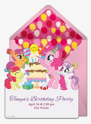 My Little Pony Birthday Online Invitation - My Little Pony Photo Birthday Card