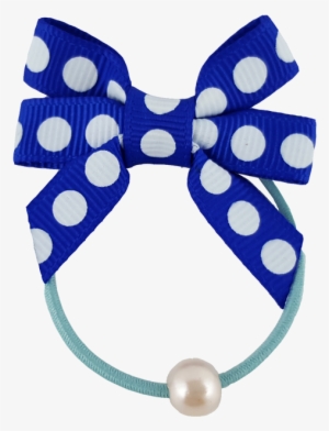 2" Dots Printed Overlay Bow With Tails - Polka Dot