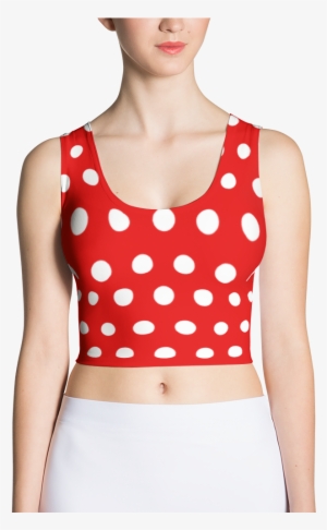 "red And White Dots" Sublimation Cut & Sew - Fish Magic, Paul Klee, Crop Top - Xl