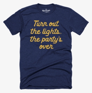 Turn Out The Lights, The Party's Over - Dunder Mifflin Shirt Navy Blue
