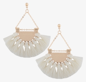 Women Tassels Crystal Hoop Dangle Long Tassel Drop