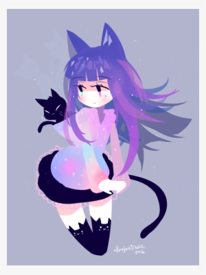 Picture Library Download Http Ir Dr Tumblr Com Image - Anime Galaxy Cat Girl
