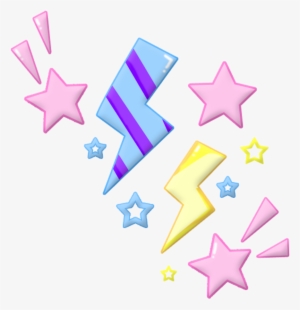 Star Hippop Dreamy Colorful Cute Pop Lightning Spark - Portable Network Graphics