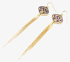 Auspicious Clouds Tassel Earrings - Earring