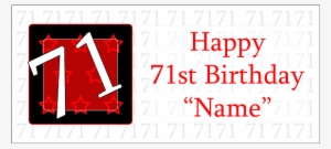 Click For Larger Picture Of Personalized 71 Year Old - 15 Happy Birthday Banner