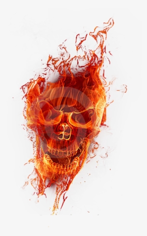 Skull On Fire Png