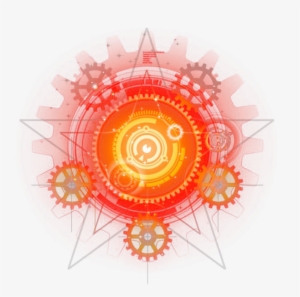 Effect Gears Star Orange Portal Magic - Magic Circle Orange Png