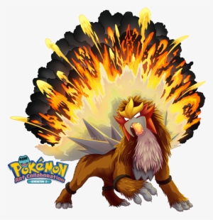 #244 Entei Used Eruption And Sacred Fire In The Game - Digital Art