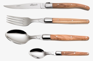 Laguiole Flatware Olivewood - Laguiole Wooden Cutlery Set
