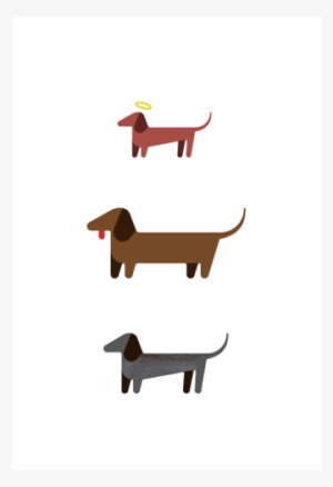 Dachshunds Icon Illustrations