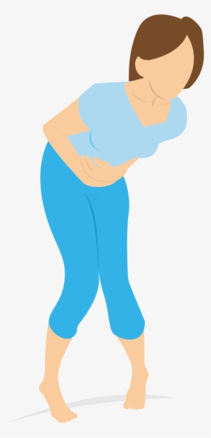 Graphic Black And White Stock Cramps Menstruation Pain - Menstrual Cramps