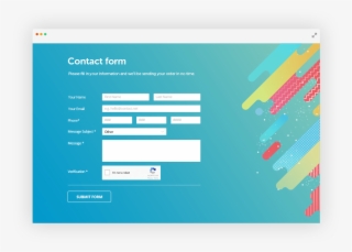 Php Contact Form Example With Custom Design And Recaptcha - Website Forms
