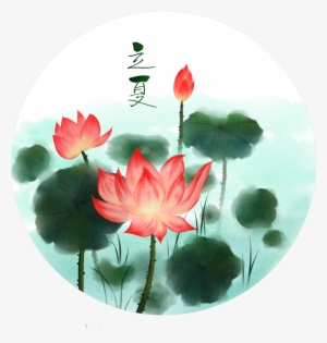 Xiuqi Chinese Painting Lotus Twenty Four Festival Elements - Watercolor Painting