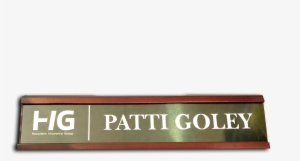 Mahogany Desk Name Plate - Signage