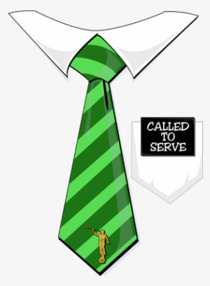 Called To Serve Missionary Tag Tie Green 400x3042 Png - Draw A Tie On A Shirt