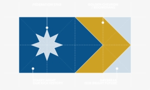 A Federation Star On Our Starry Blue Night, To Reflect - Chevron Flag