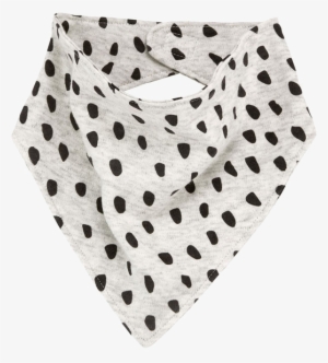 Organic Cotton Bandana Bib, Black Dot - Dot Print Bandana Bib