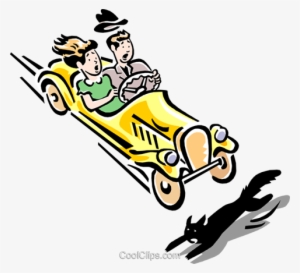 Car About To Hit Black Cat Royalty Free Vector Clip - Cat Cartoon With Car