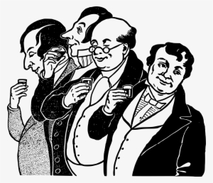 This Free Icons Png Design Of Four Gents Drinking