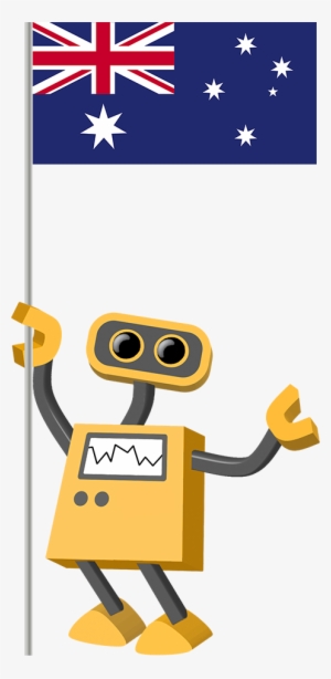 All Robots In The Collection Have Transparent Backgrounds - Australia Flag