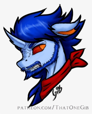 Thatonegib, Bandana, Beard, Black Outlines, Bust, Changedling, - Illustration