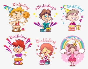 Pack Of Happy Birthday Design - Illustration