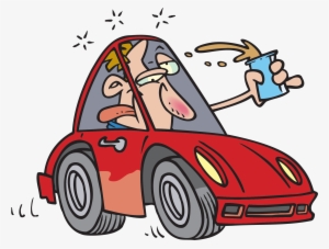 Drunk Driver Acts Crazy - Drunk Driver Clipart