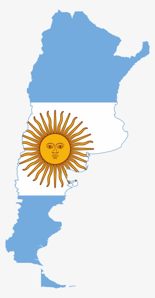 Flag Map Of Argentina - Argentina Flag