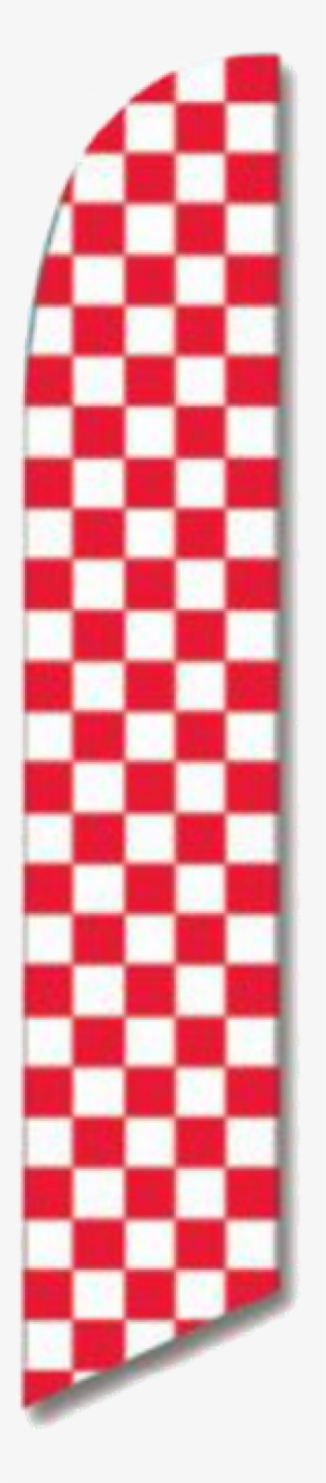 Checkered Flag Red Swooper Banner