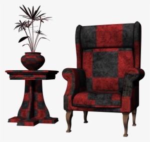 Checkered Chair - Curtains 9 By Brokenwing3dstock On Devia