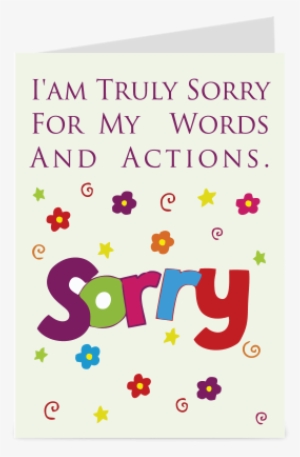 Actions Sorry Cord - Sorry Greeting Card