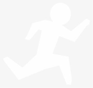Running Man - Running Man Silhouette White