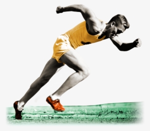 Silhouette Of Man Running - Running Race Png