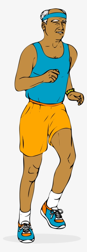 Big Image - Man Jogging Clipart
