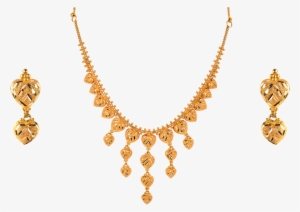 Breathtaking And Classy 22kt Yellow Gold Bridal Set - Necklace