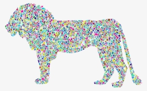 This Free Icons Png Design Of Polyprismatic Tiled Lion