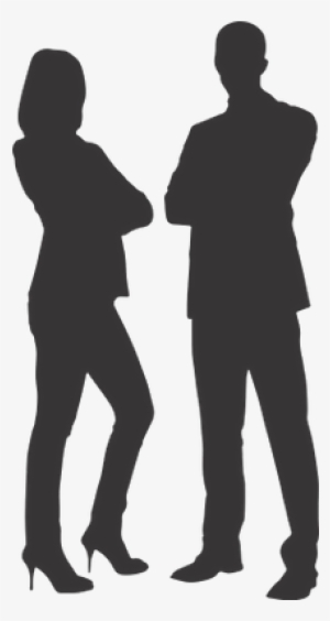 Silhouette Man And Woman On Heels - Man & Woman Business Vector Png