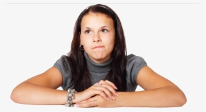 Thinking Woman Png Transparent - Thinking Woman