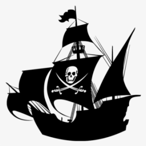 Color De La Superficie - Pirate Ship Silhouette Png
