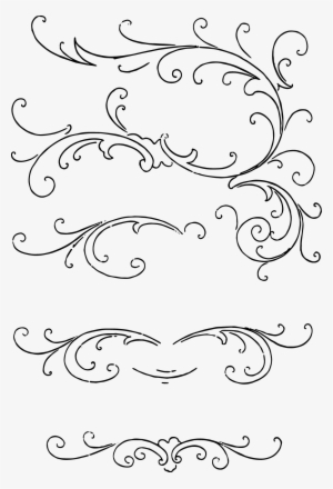 Calligraph Free Decorations Clipart Clip Royalty Free - Art Nouveau Vector Ornaments Png