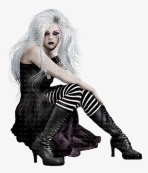 Share This Image - Gothic Woman Sitting Png