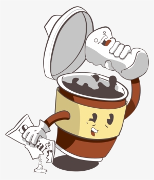 Cartoon Coffee Crosshatch Studio - Illustration