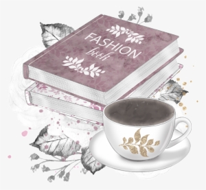 This Backgrounds Is Book Coffee Cartoon Transparent - Cup
